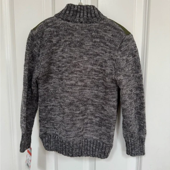 Cat & Jack Green and Gray Knit Puffer Jacket - Picture 4 of 4